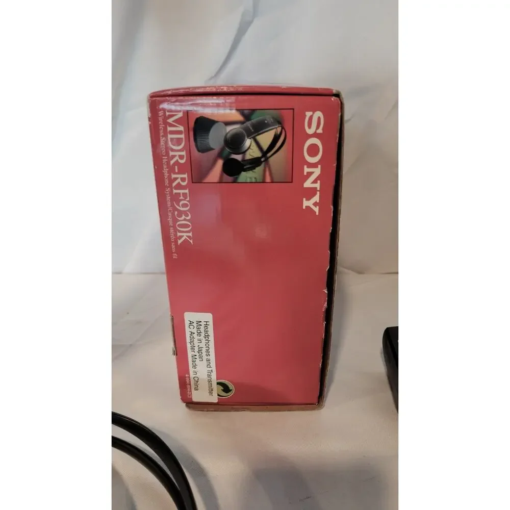 Sony MDR-RF930K Wireless Stereo Headphone System Complete In Box Tested Working